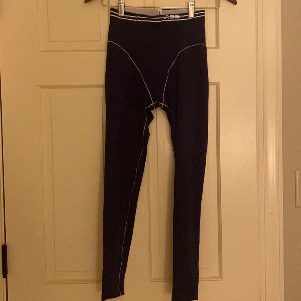 Adam Selman French Cut Leggings- navy blue- xs